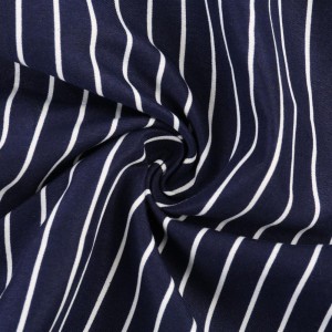 Three-Quarters Sleeves Easy Matched Stripe Shirt V-neck Sexy Blouse for Women