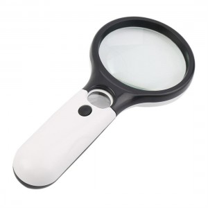 3-LED Light 45X Handheld Magnifier Reading Magnifying Glass Jewelry Loupe