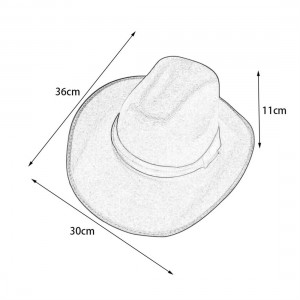 Adjustable Rope Male Female Cashmere Caps Cowboy Cowgirl Hats Summer Sun Hat