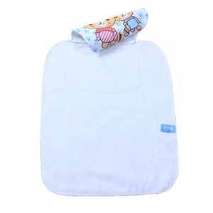 Baby Cartoon Sweat Absorbent Wicking Towel Baby Extra Large Size 4 Layers 42*28cm White